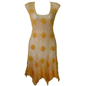 Front of the Blooming Sunflower Motif Dress