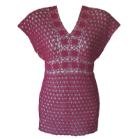 Front of the Floral Motif Accented Tunic Top