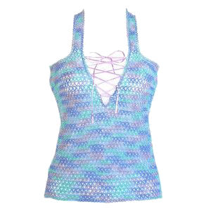 Front of the Laced Halter Top